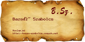 Bazsó Szabolcs névjegykártya