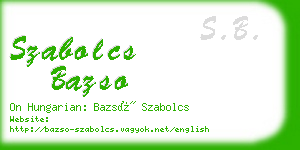 szabolcs bazso business card